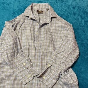 Tasso Elba Men's Multicolor Plaid Button Down Shirt